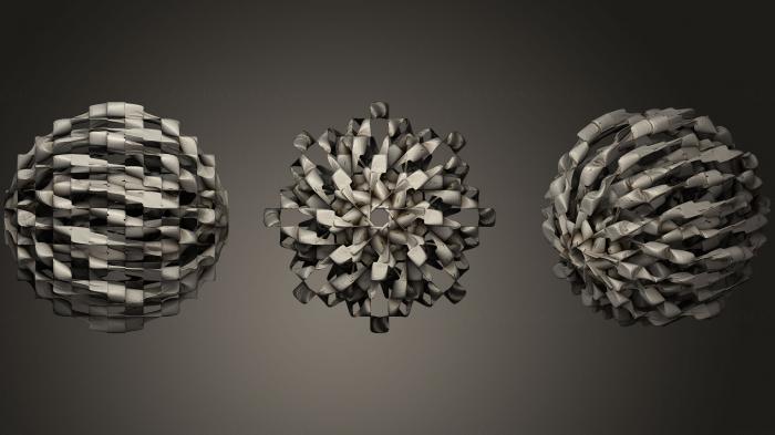 نموذج ثلاثي الأبعاد لآلة CNC الأشكال الهندسية كرة النيص